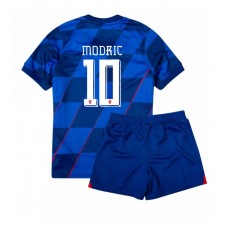 Kroatia Luka Modric #10 Bortedraktsett Barn EM 2024 Kortermet (+ korte bukser)